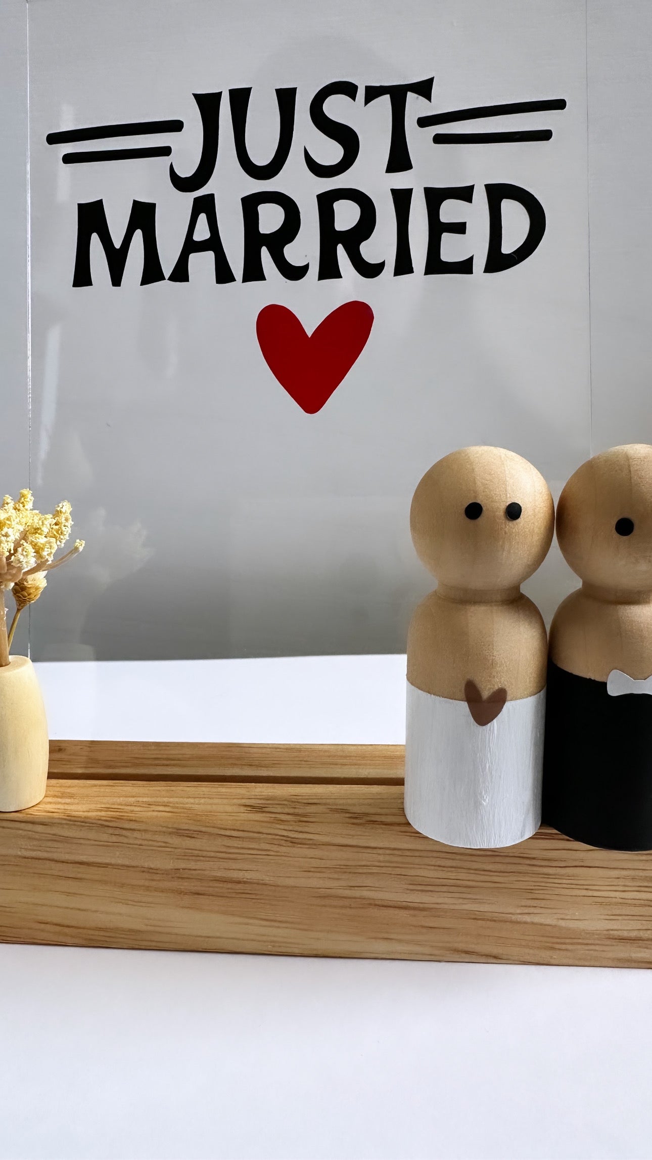 Just Married Wood Plaque