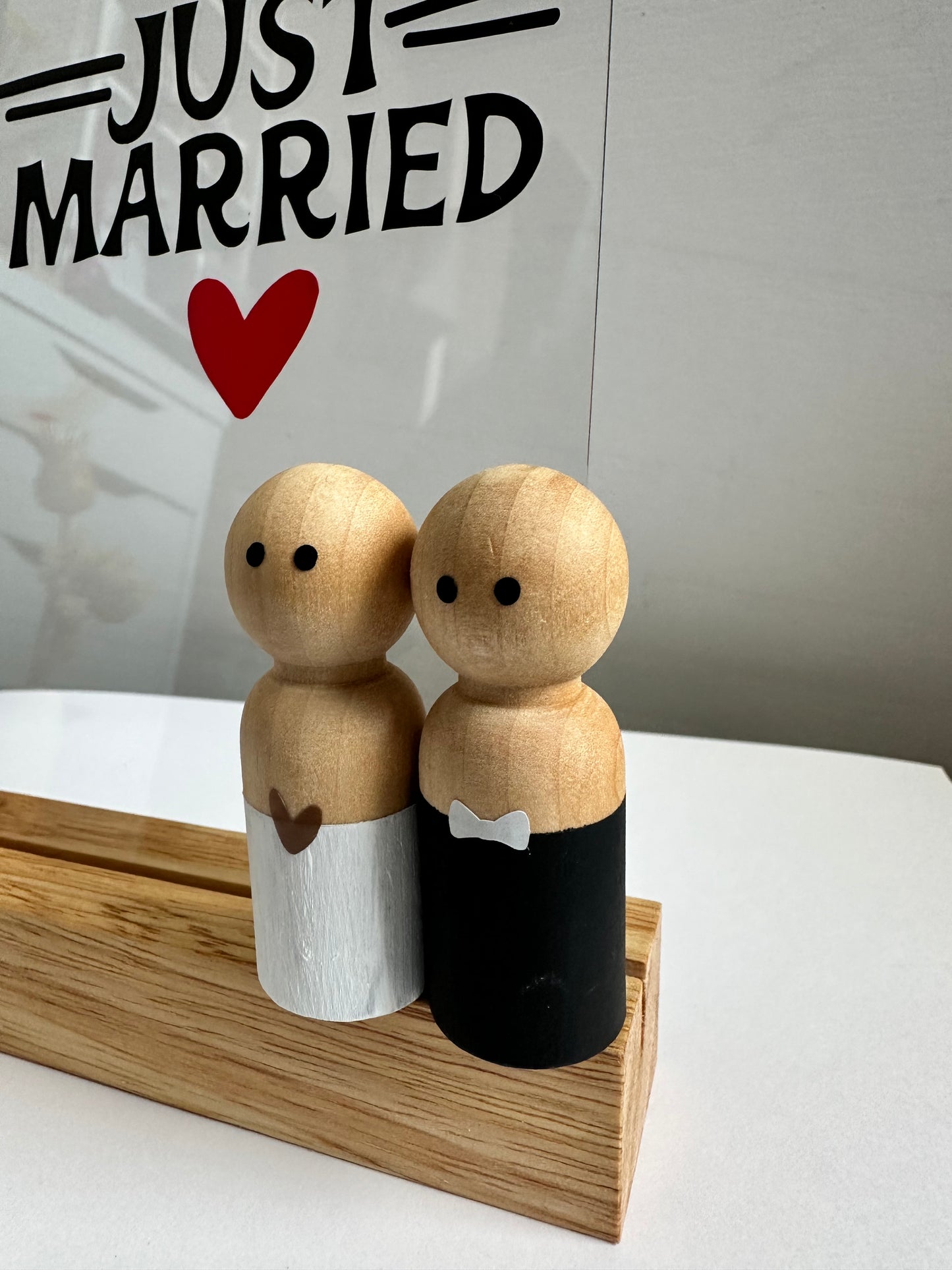 Just Married Wood Plaque