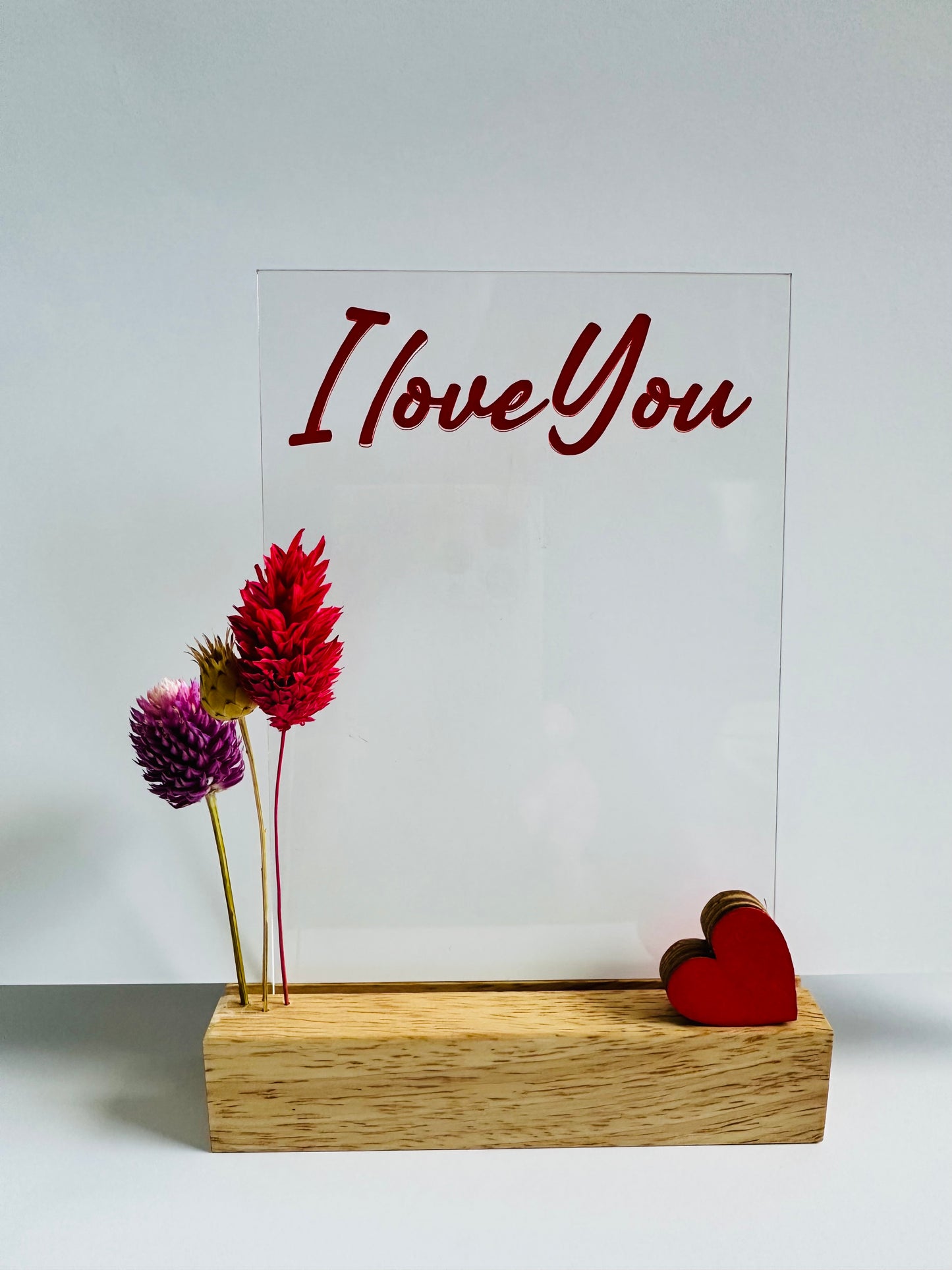 I love You Wood Plaque